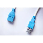 USB Male to Female Extension Cable 3 Yards Supports LCD, LED, TV USB Ports Connects Printer, PC, External Hard Drive (White)