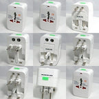 Universal Travel Adapter with 125V 6A, 250V Surge_Spike Protected Electrical Plug White (White)