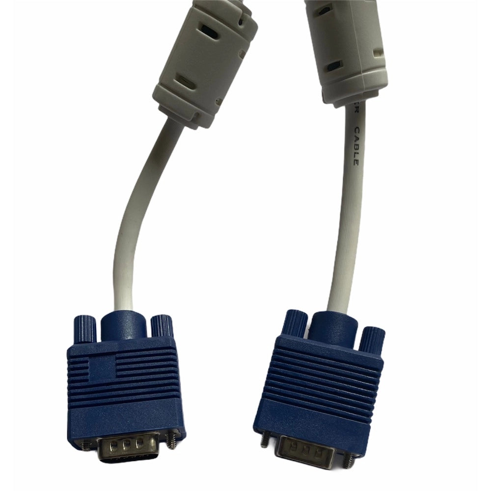 VGA Cable Male to Male 3 Yards Supports PC, Monitor, TV, LCD_LED, Plasma, Projector, TFT (White)
