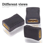 HDMI Adapter Female to Female Extender Jointer Black (Black)