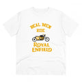 Men's PC Cotton Bike Ride Design Printed T Shirt (Color: White, Thread Count: 180GSM)