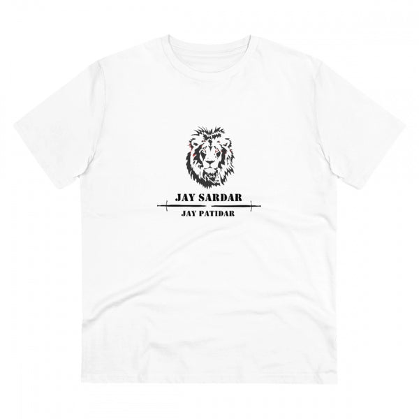 Men's PC Cotton Jay Sardar Printed T Shirt (Color: White, Thread Count: 180GSM)