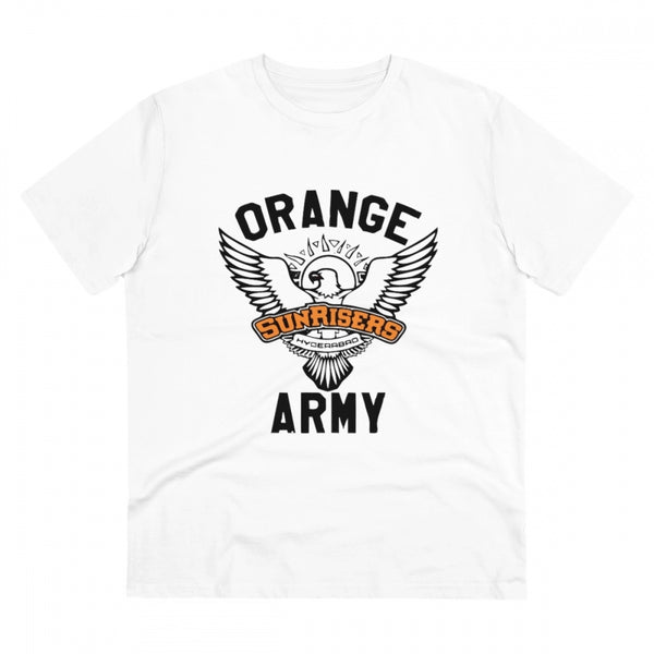 Men's PC Cotton Cricket Design Printed T Shirt (Color: White, Thread Count: 180GSM)