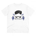 Men's PC Cotton Cricket Design Printed T Shirt (Color: White, Thread Count: 180GSM)