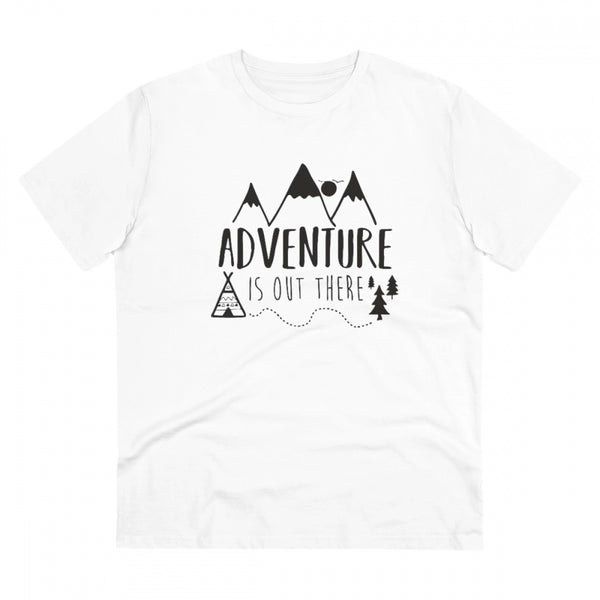 Men's PC Cotton Explore The Unseen Printed T Shirt (Color: White, Thread Count: 180GSM)