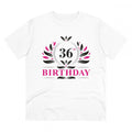 Men's PC Cotton 36th Birthday Printed T Shirt (Color: White, Thread Count: 180GSM)