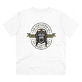 Men's PC Cotton Gorila Desing Printed T Shirt (Color: White, Thread Count: 180GSM)