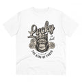 Men's PC Cotton Gorila Desing Printed T Shirt (Color: White, Thread Count: 180GSM)