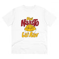 Men's PC Cotton Bhai Nasto Lai Aav Printed T Shirt (Color: White, Thread Count: 180GSM)