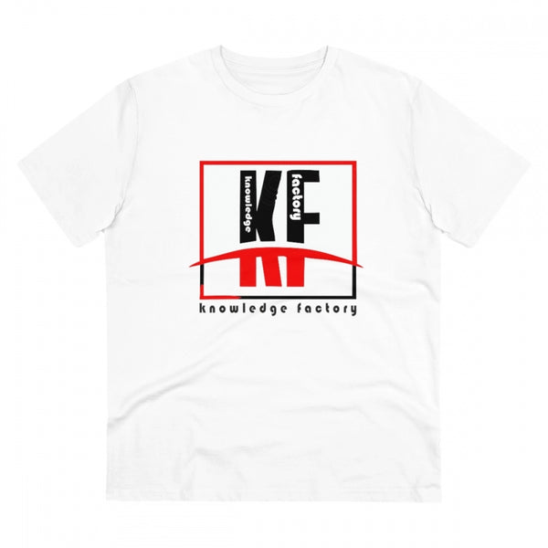 Men's PC Cotton Knowledge Factory Printed T Shirt (Color: White, Thread Count: 180GSM)