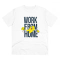 Men's PC Cotton Work From Home Desing Printed T Shirt (Color: White, Thread Count: 180GSM)