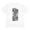 Men's PC Cotton With Great Beard Comes Printed T Shirt (Color: White, Thread Count: 180GSM)