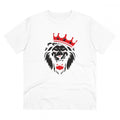 Men's PC Cotton Lion Logo Printed T Shirt (Color: White, Thread Count: 180GSM)