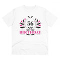 Men's PC Cotton 56th Birthday Printed T Shirt (Color: White, Thread Count: 180GSM)