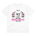 Men's PC Cotton 93rd Birthday Printed T Shirt (Color: White, Thread Count: 180GSM)