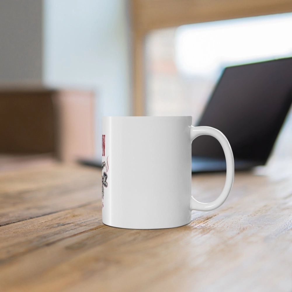 Ceramic Gorila Desing Printed Coffee Mug (Color: White, Capacity:330ml)
