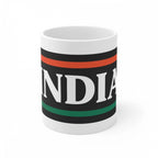 Ceramic India Printed Coffee Mug (Color: White, Capacity:330ml)