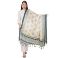Women's Art Silk Printed Dupatta (Grey, Length:  2.25 to 2.50 Mtr)