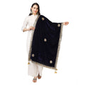 Women's Velvet Gotta Patti Dupatta (Blue, Length:  2.25 to 2.50 Mtr)