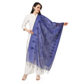 Women's Cotton Embroidered Dupatta (Blue, Length:  2.25 to 2.50 Mtr)