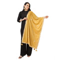 Women's Velvet Gotta Patti Dupatta (Yellow, Length:  2.25 to 2.50 Mtr)