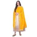 Women's Velvet Gotta Patti Dupatta (Yellow, Length:  2.25 to 2.50 Mtr)