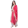 Women's Velvet Gotta Patti Dupatta (Pink, Length:  2.25 to 2.50 Mtr)