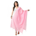 Women's Chanderi Self Design Dupatta (Pink, Length:  Free Size)
