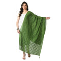 Women's Chanderi Self Design Dupatta (Mehandi, Length:  Free Size)