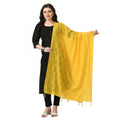 Women's Chanderi Self Design Dupatta (Yellow, Length:  Free Size)