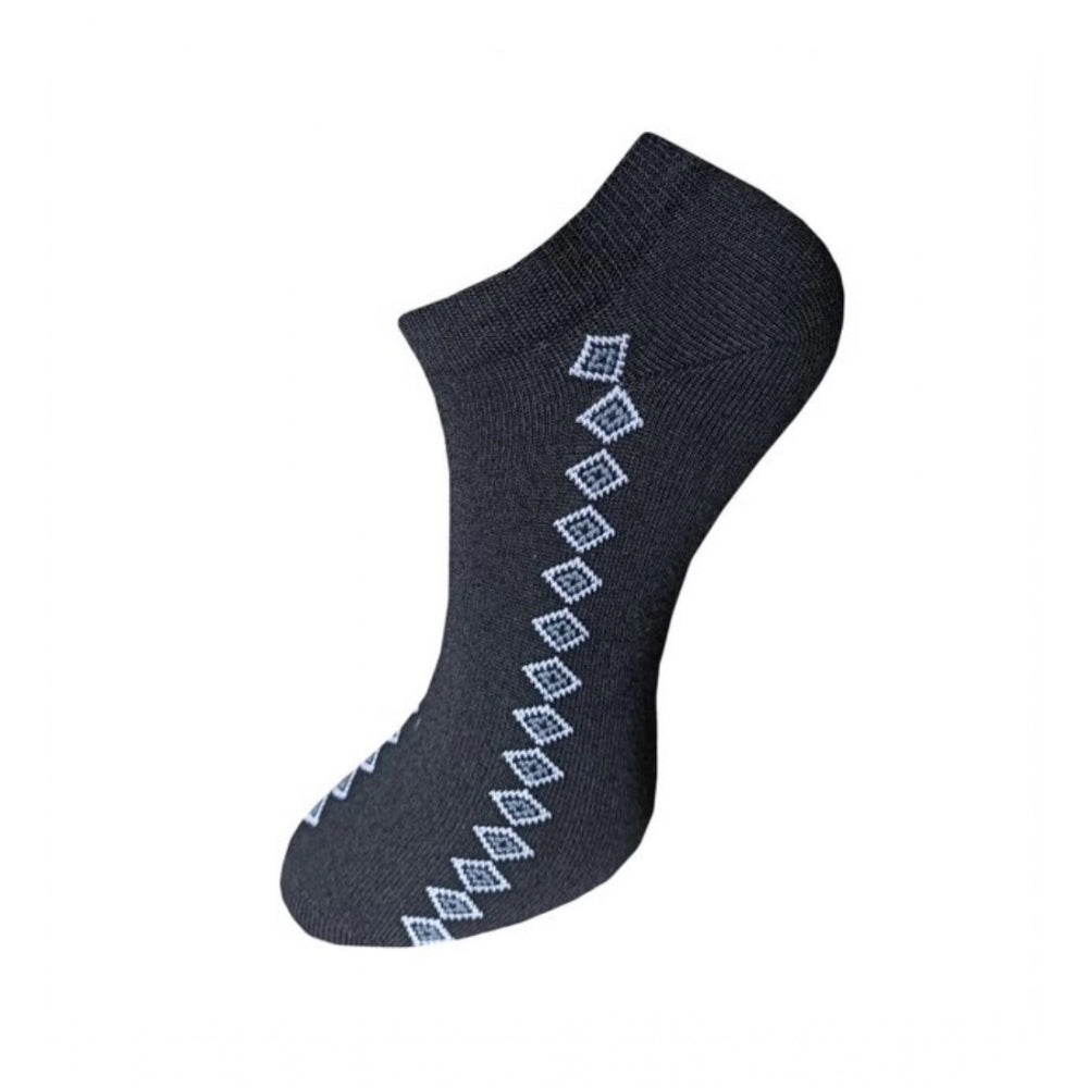 3_Pair Set Unisex Casual Cotton Printed Ankle Length Socks (Multicolor)