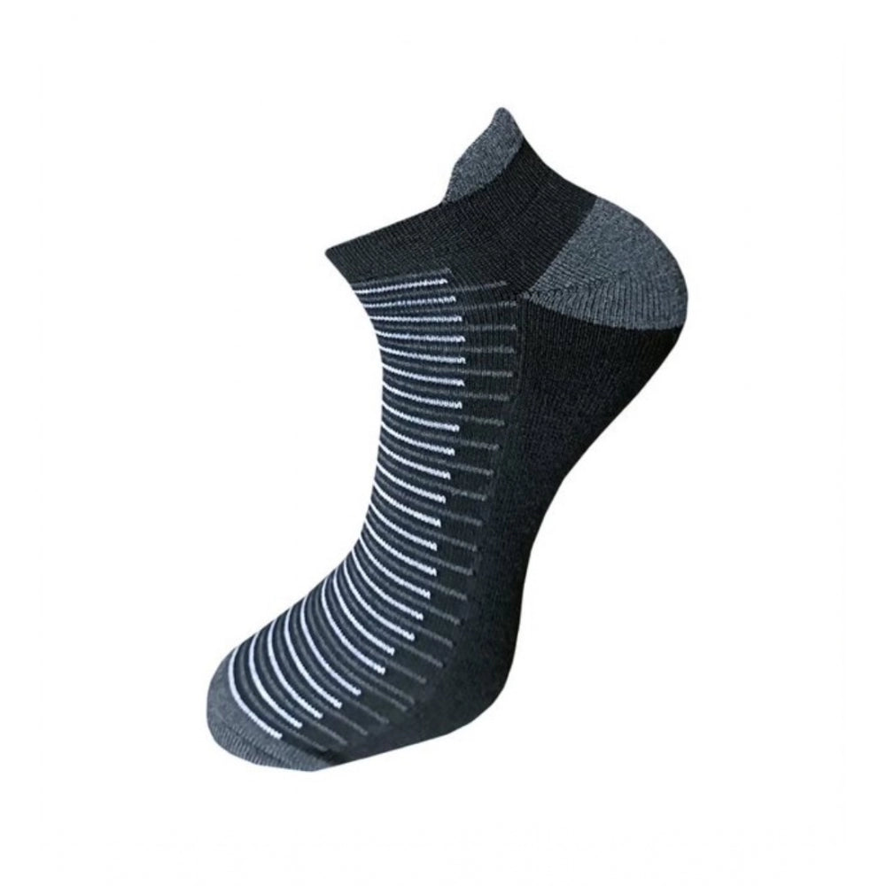 3_Pair Set Unisex Casual Cotton Striped Ankle Length Socks (Multicolor)