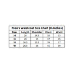 Men's Jacquard Printed Full Sleeve Waistcoat (Blue)