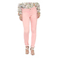 Women's Denim Solid Buttoned Jeans (Pink)