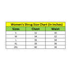 Women's Denim Solid 3-4th Sleeves Shrug (Blue)