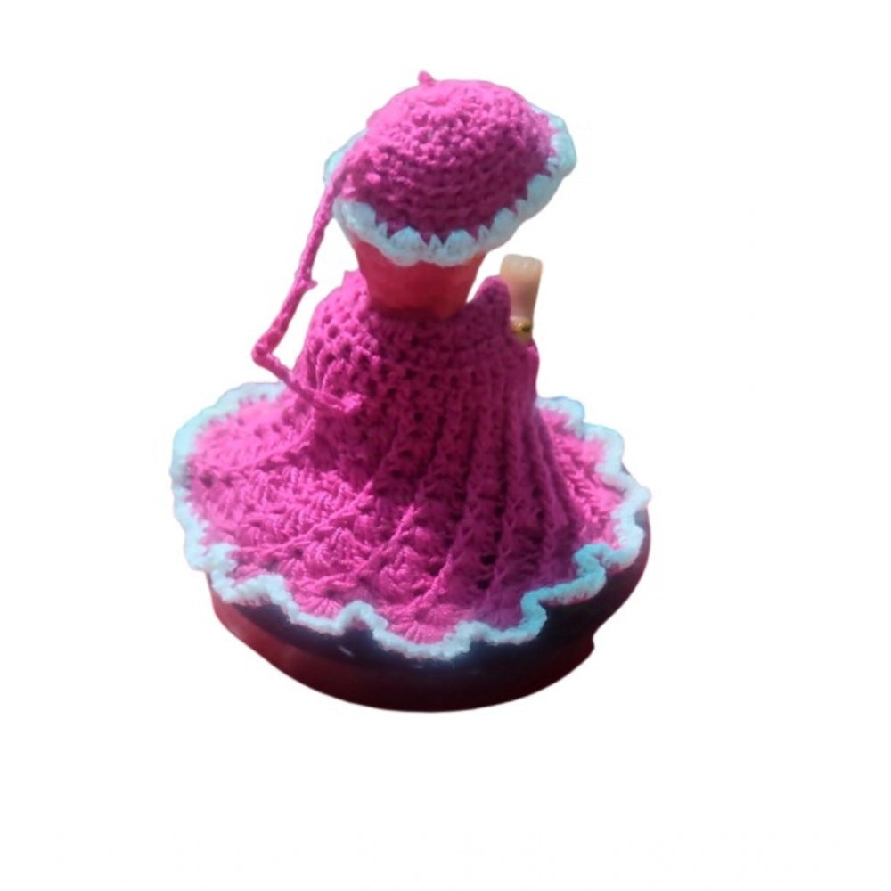 Laddu Gopal Tharad Dress Size: 0 To 6 (Magenta)