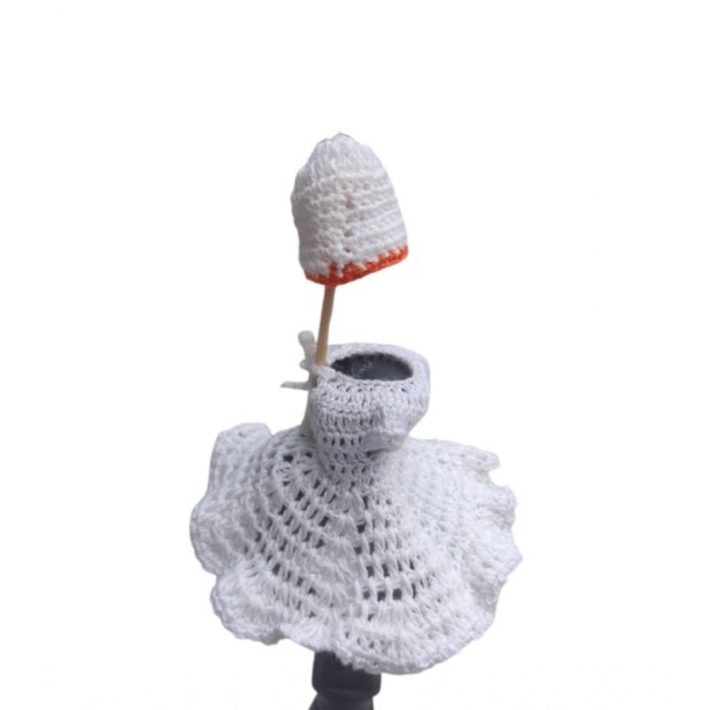 Laddu Gopal Tharad Dress Size: 0 To 6 (White)