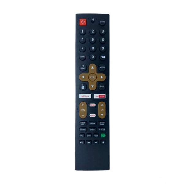 Smart TV Remote No. 1089 with Netflix - YouTube Functions- Compatible-Replacement for Treeview Smart TV LCD-LED Remote Control (Black)