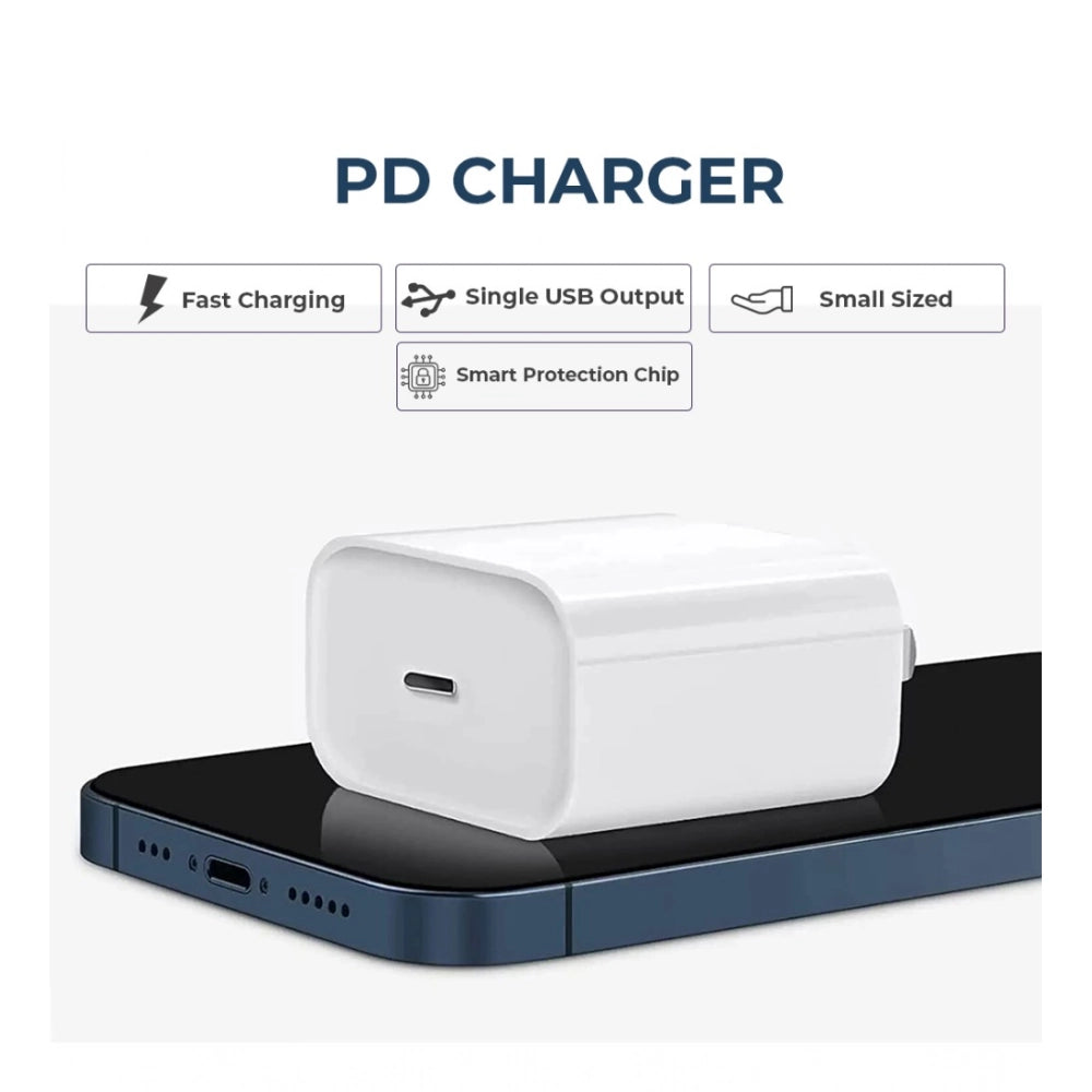 VOXEL 20 Watt ' C ' Port PD Charger AB Plastic (White)