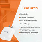 VOXEL 100 Watt ' C ' Port PD Fast Charger AB Plastic (White)