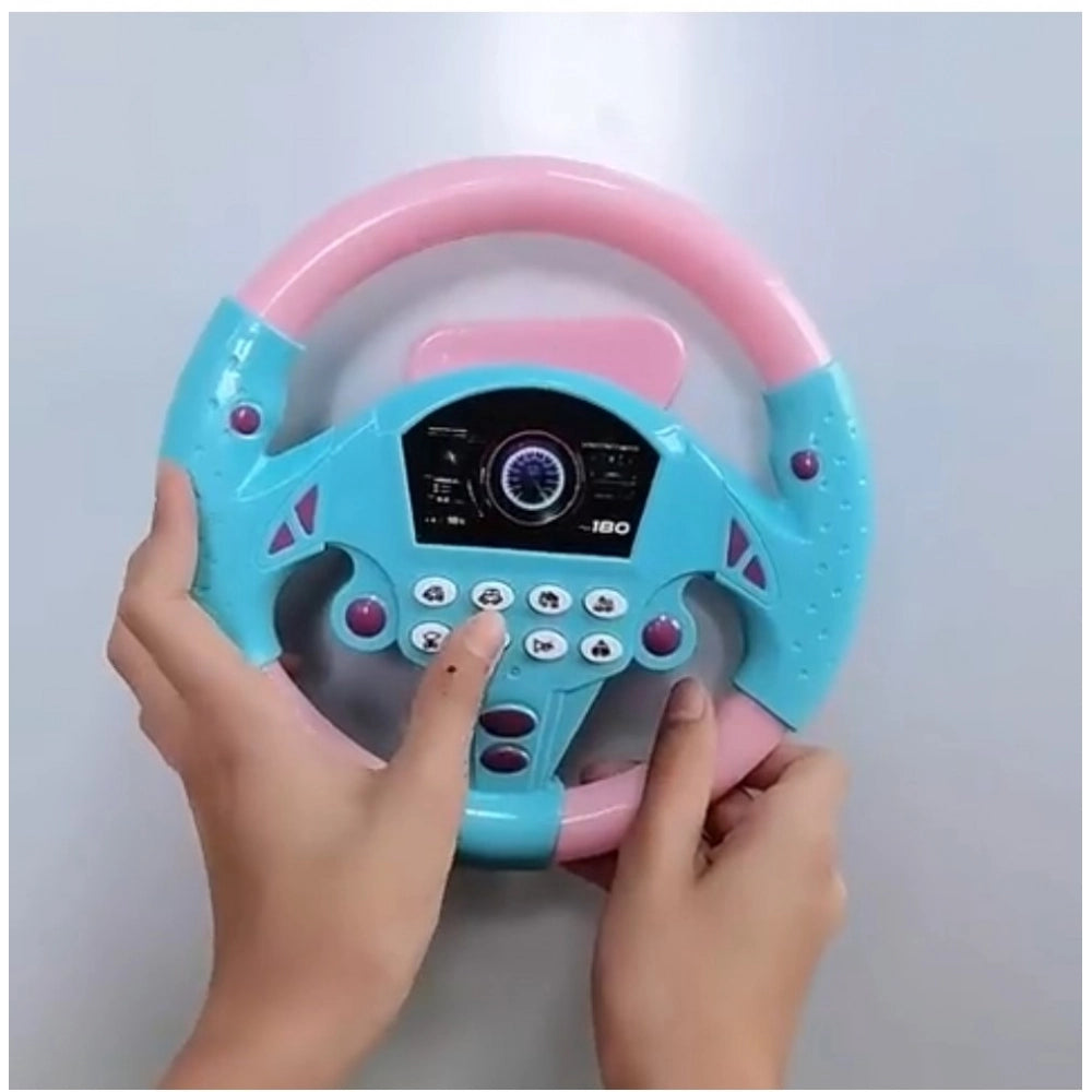 Plastic Steering Wheel Driving Controller Toy (Multicolor)