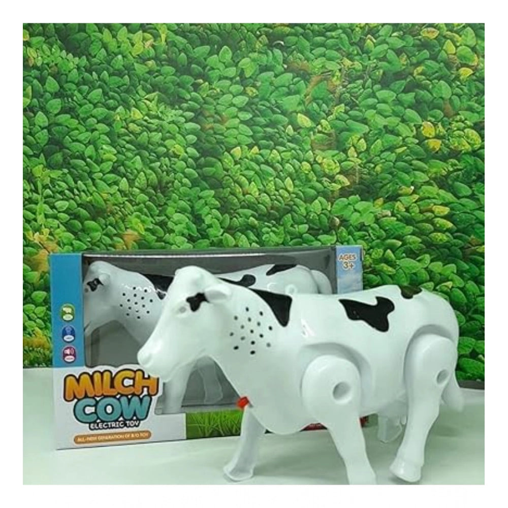 Plastic Electric Milk Cow Moving Legs And Shake Tail (Multicolor )