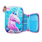 Plastic Unicorn Embossed Cover Pencil Pouch, Kids, Pencil Box (Multicolor )