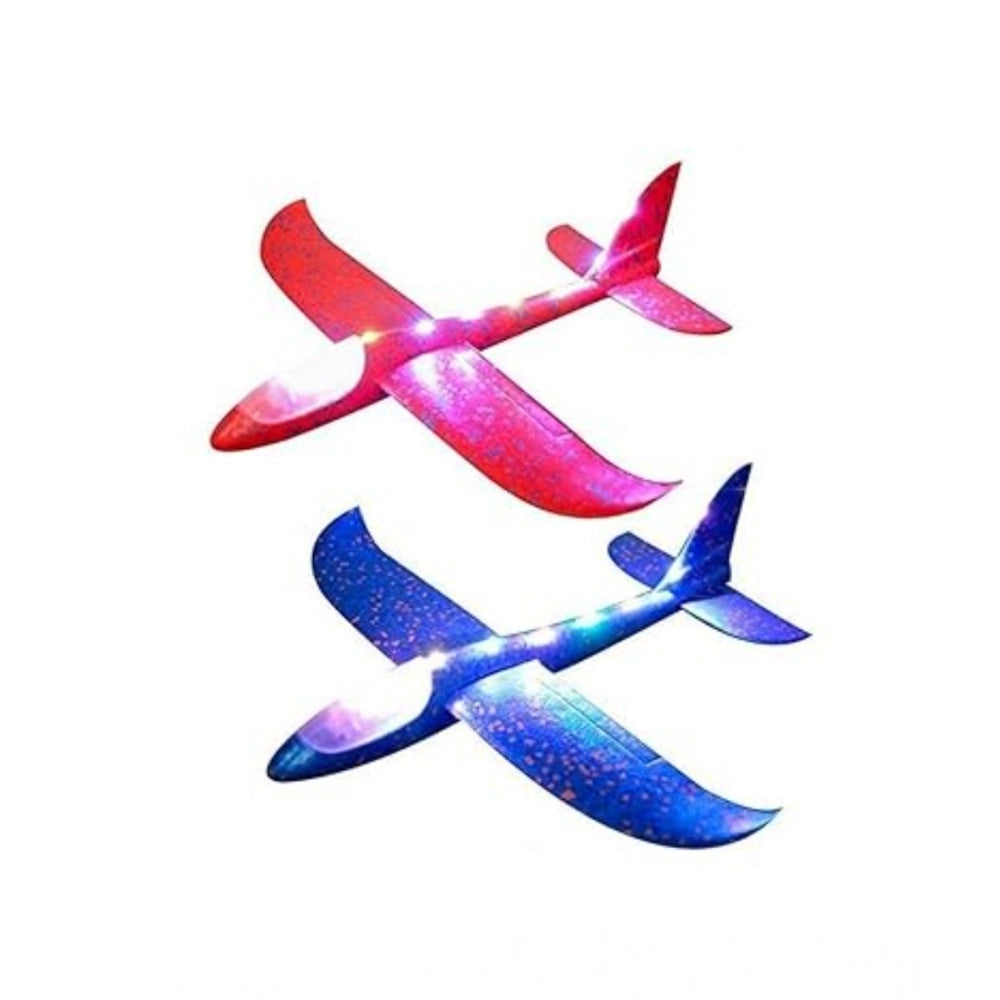 Plastic 3D Throw Foam Plane Aeroplane Gliders, Flying Aircraft Pack Of 1 (Multicolor )