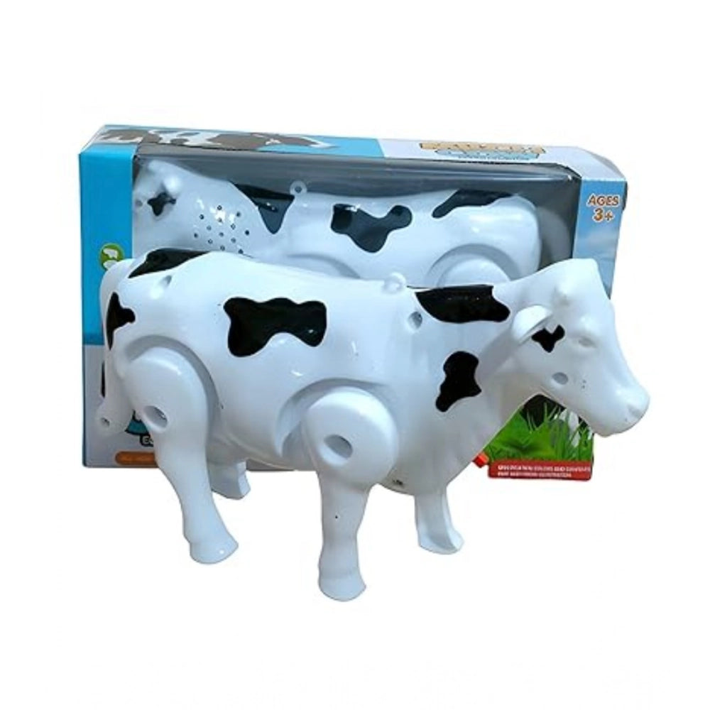 Plastic Electric Milk Cow Moving Legs And Shake Tail (Multicolor )