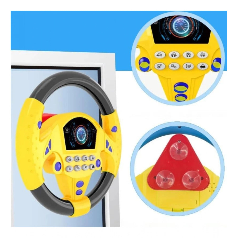 Plastic Steering Wheel Driving Controller Toy (Multicolor)