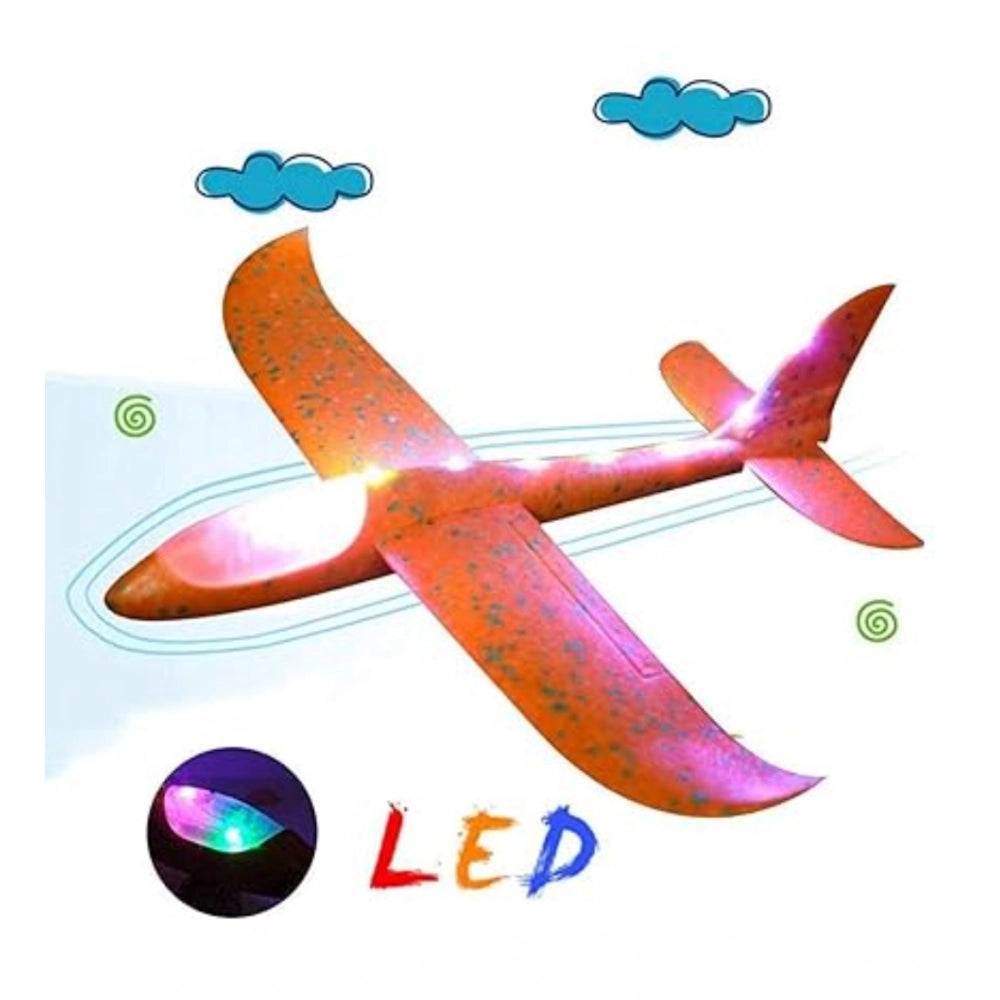 Plastic 3D Throw Foam Plane Aeroplane Gliders, Flying Aircraft Pack Of 1 (Multicolor )