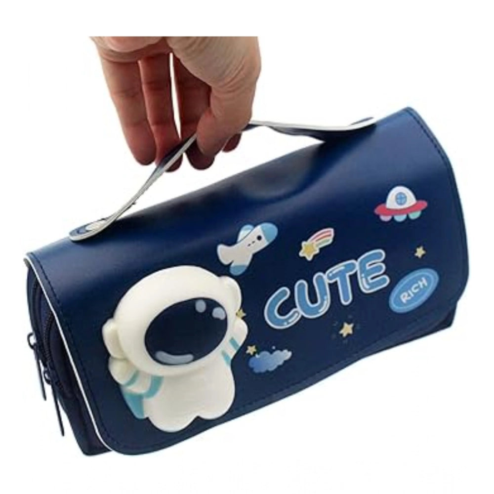 Polyester 3D Pencil Pouch Stationary Storage Box For Kids (Multicolor )
