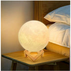 Plastic 3D Moon Night Lamp (Multicolor )
