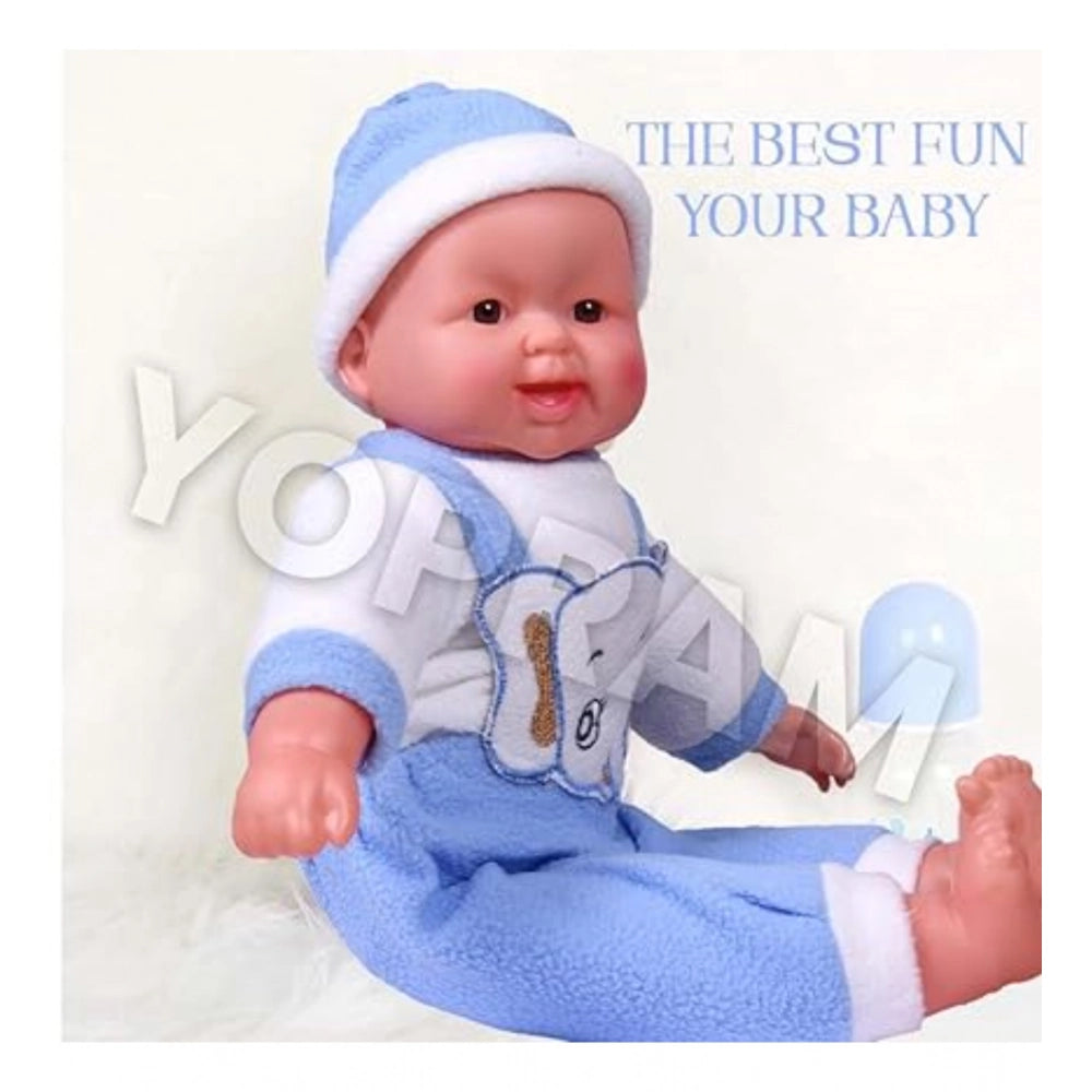 Plastic Happy Baby Laughing Musical Boy Doll With Touch Sensors - Sound Ideal Gift For Kids (Multicolor )